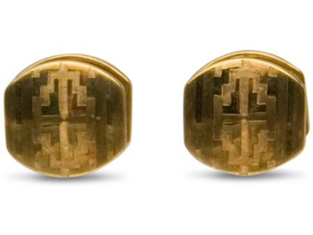 Yellow Gold-Filled Snap Cufflinks Cheap