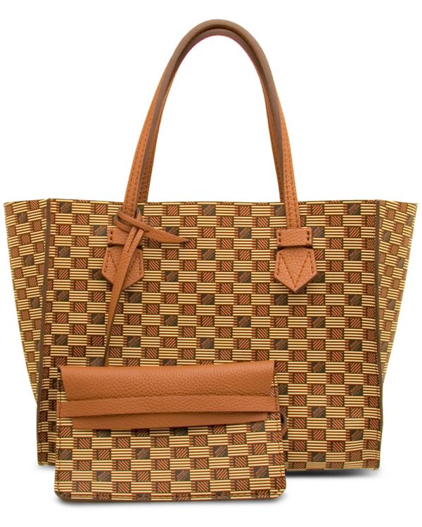 Bregancon Reversible Tote in Classique Brown For Discount