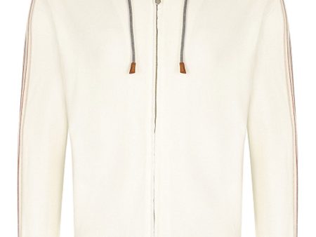 White Full-Zip Sweatshirt Cheap