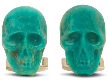 Turquoise Skull Cufflinks Fashion