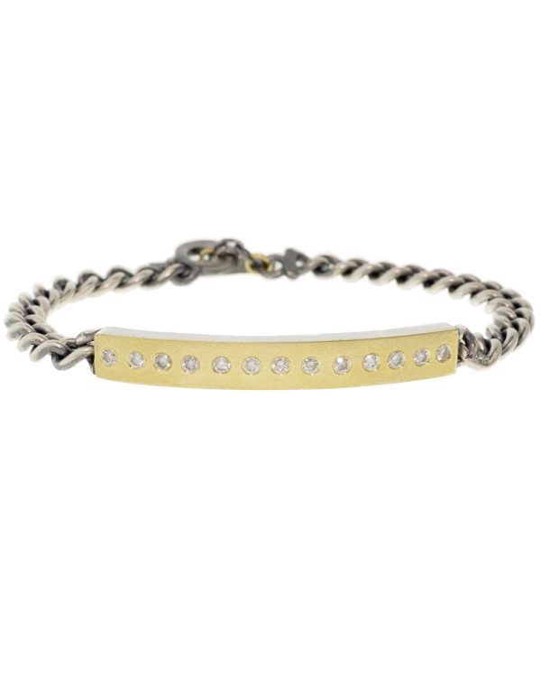 Yellow Gold Diana Link Bracelet For Sale