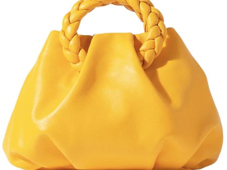 Bombon Small Leather Crossbody in Yellow Sale