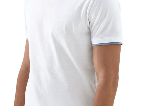 White and Denim Layered T-Shirt For Discount