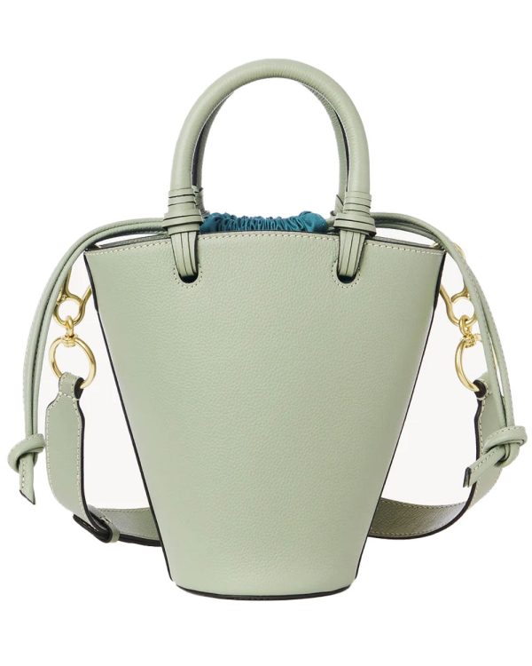 Small Cecilya Tote in Steel Green on Sale