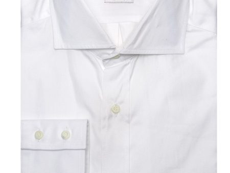 White Twill Dress Shirt Hot on Sale