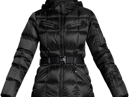 Black Aila Satin Puffer Ski Jacket Supply