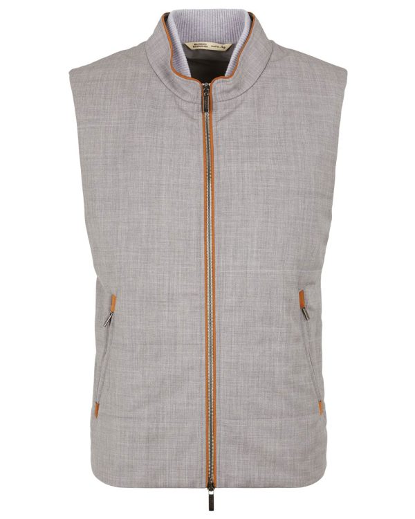 Wool Vest in Light Grey Online