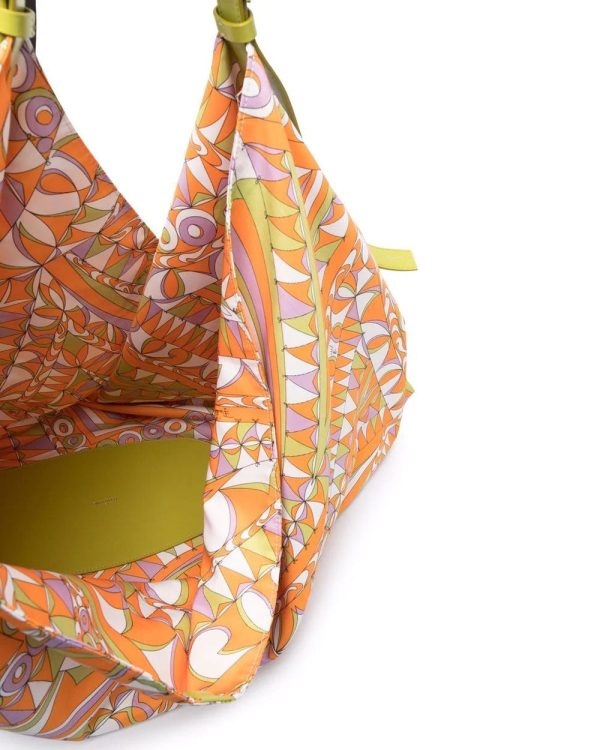 Bandierine Print Maxi Carré Bag in Aranica Verde Cheap