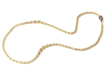 Yellow Gold Graduated Chain Necklace Cheap