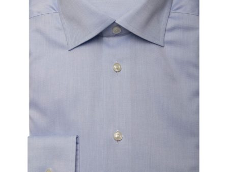 Basic Light Blue Twill Dress Shirt Discount