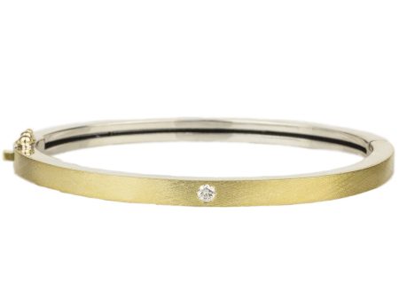 Yellow Gold Thin Valery Bangle on Sale