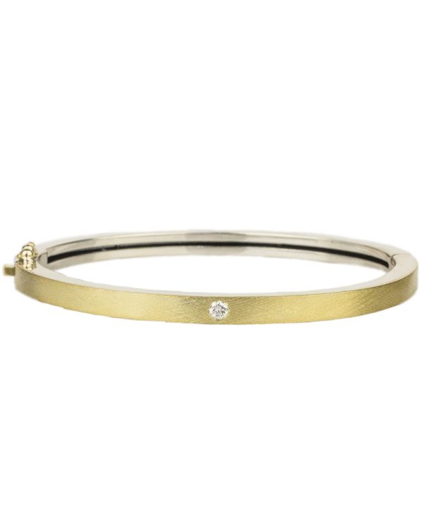 Yellow Gold Thin Valery Bangle on Sale