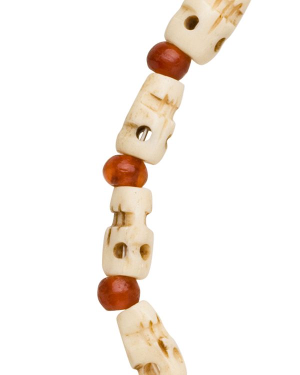 Amber, Horn and Bone Skull Beaded Bracelet Supply