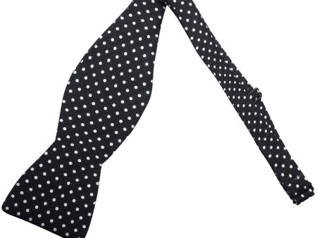 Black and White Large Dot Bow Tie Sale