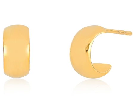 14k Yellow Gold Bubble Huggie Earrings For Discount