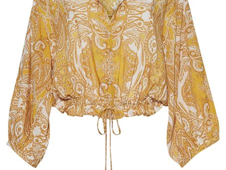 Yellow Paisley Perrin Top Fashion