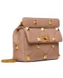 Medium Roman Stud Shoulder Bag in Rose Online