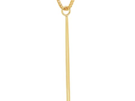 Yellow Gold Toothpick Necklace Supply