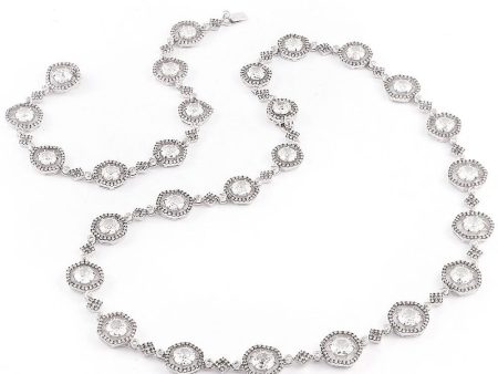 18k White Gold Diamond Necklace and Bracelet Set Supply