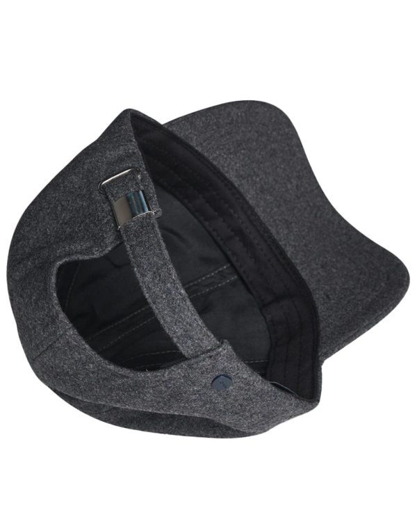 Wool Blend Cap in Anthracite Online now