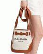 B Army Canvas Bucket Bag in Natural Maron Fashion