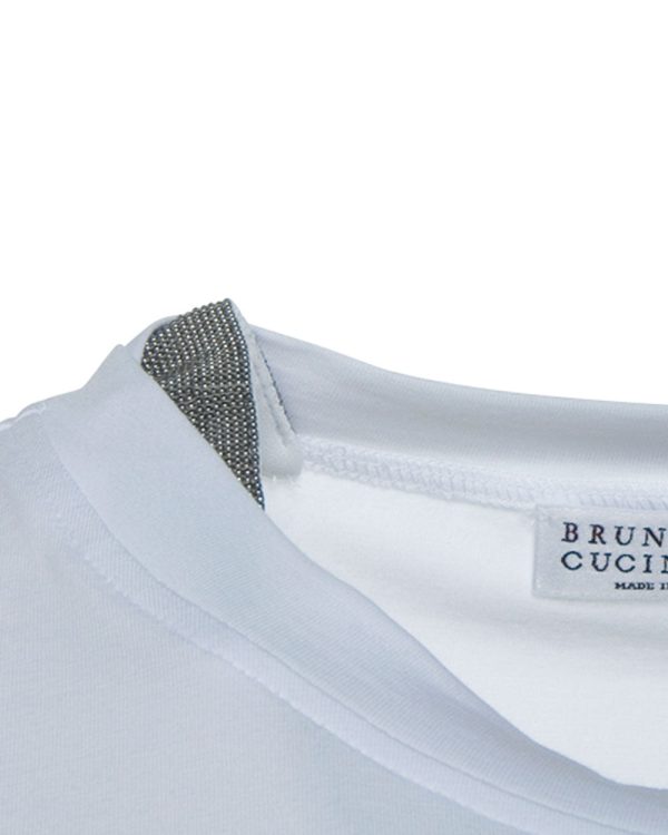 White Monili Collar T-Shirt Online Hot Sale