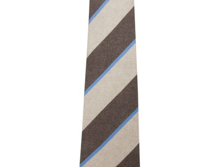 Beige and Brown Stripe Tie Fashion