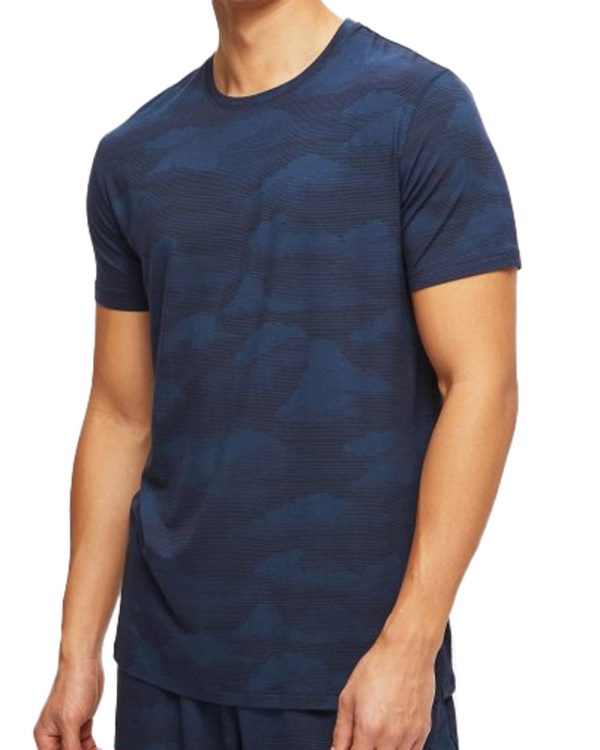 Micro Modal Stretch T-Shirt in Navy Cloud on Sale