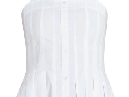 White Sleeveless Laura Top Fashion