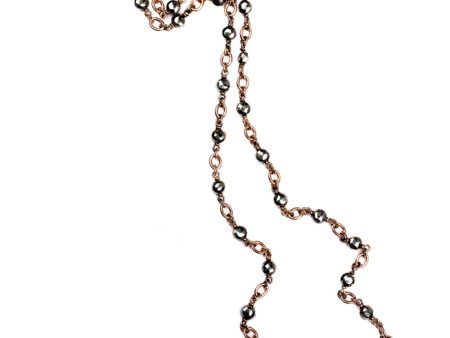 14k Rose Gold Pyrite Chain Necklace For Cheap