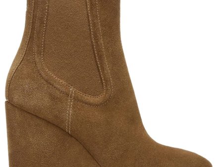 Aari Suede Wedge Bootie in Hazelnut Fashion