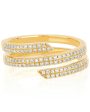 Yellow Gold Diamond Swirl Ring Fashion