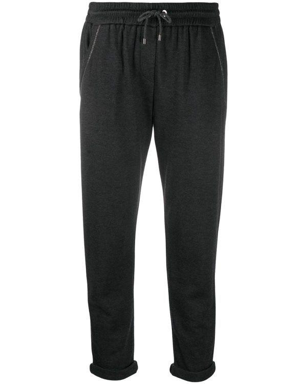 Anthracite Cotton Jogger Sweatpants For Sale