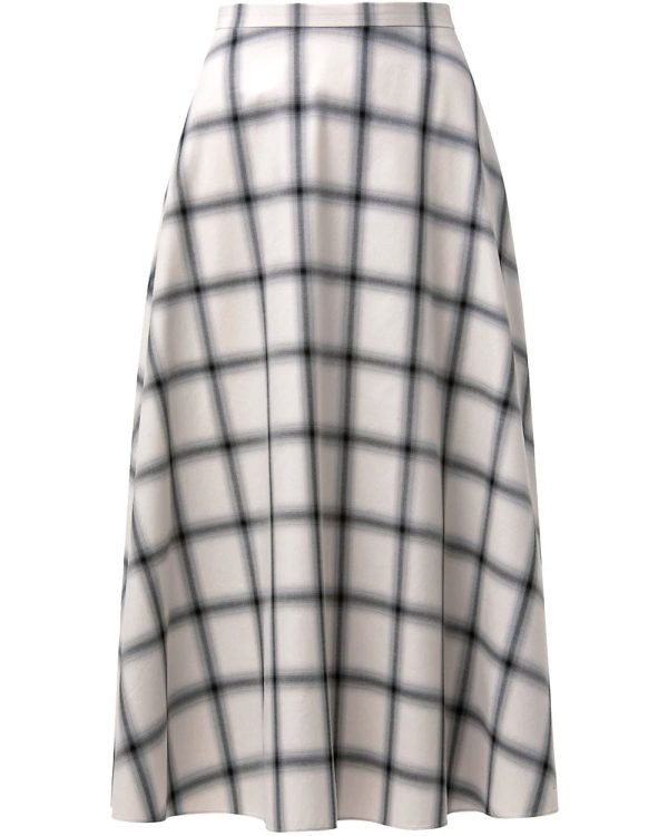 Black Chalk Tartan Check Shelly Midi Skirt Supply