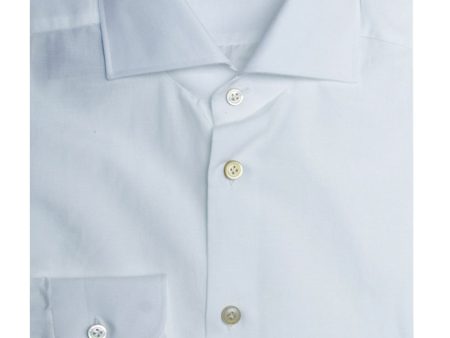 White Cotton and Linen Solid Dress Shirt Online