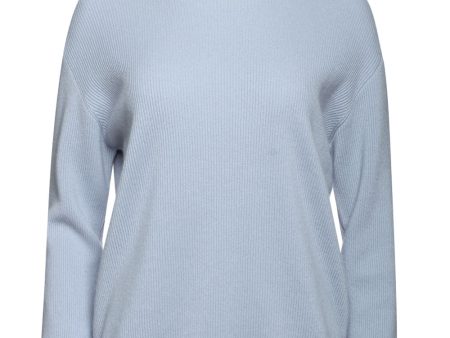 Arctic Ice Cashmere Ribbed Turtleneck For Sale