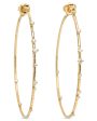 Yellow Gold Diamond Rosata Large Hoop Earrings Cheap