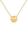 Yellow Gold Diamond Smiley Necklace Online now