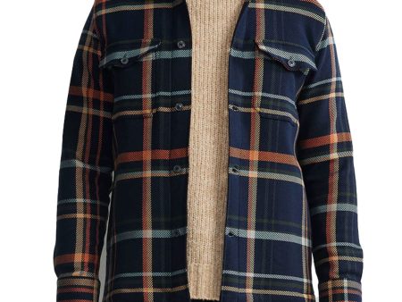 Bernard Navy Check Overshirt Cheap