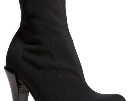 Yukiko Heeled Sock Bootie in Black Cheap