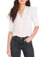 Ivory Kirka Henley Knit Top on Sale