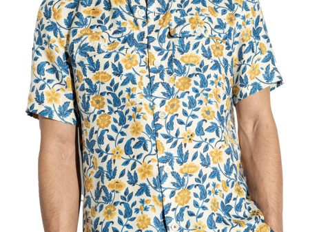 Yellow Silk Short Sleeve Overshirt Sale