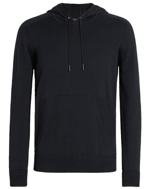 Cotton and Cashmere Hoodie in Black Discount