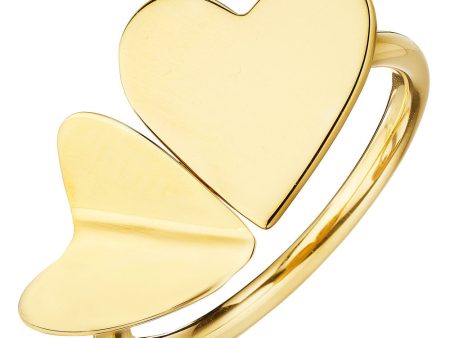 Yellow Gold Double Fold Wings of Love Ring Online Sale