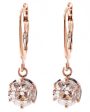 14K Rose Gold Diamond Drop Earrings Online Hot Sale