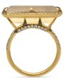 Yellow Gold Opal and Diamond Horizontal Ring Online Hot Sale