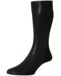 Asberley Silk Midcalf Socks in Black on Sale