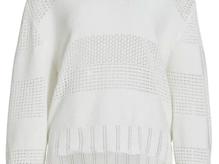 White Crochet Faye Sweater For Discount