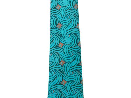 Aqua Abstract Tie Discount