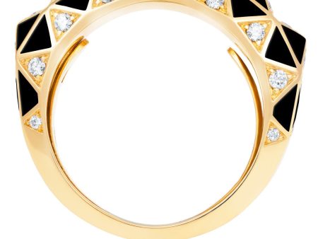 Yellow Gold and Black Enamel Candy Rock Ring Online Sale